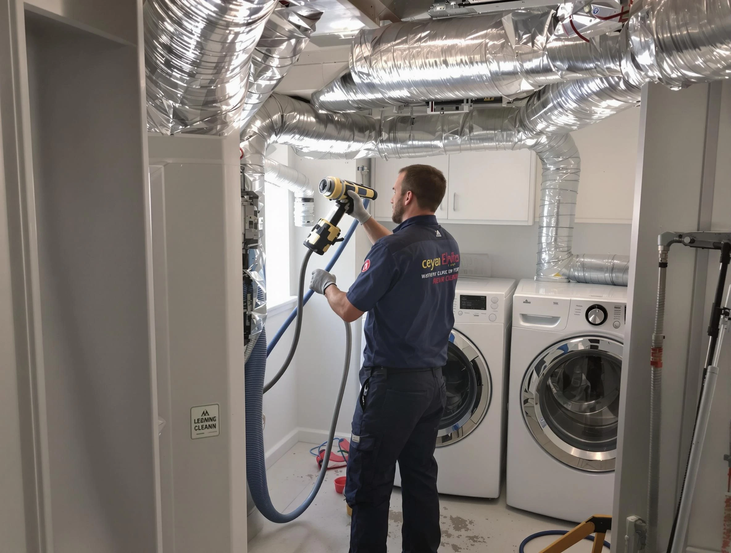 Spanish Fork Dryer Vent Cleaning specialist using advanced equipment for thorough duct cleaning in Spanish Fork